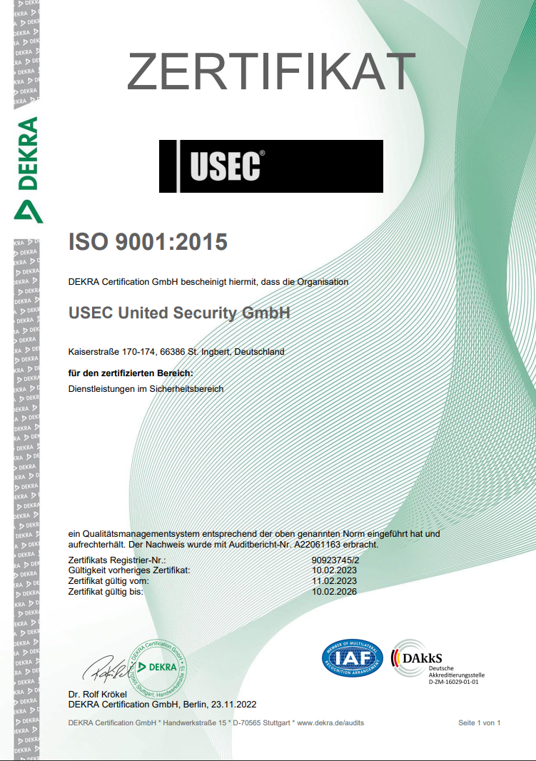 Zertifikat ISO 9001